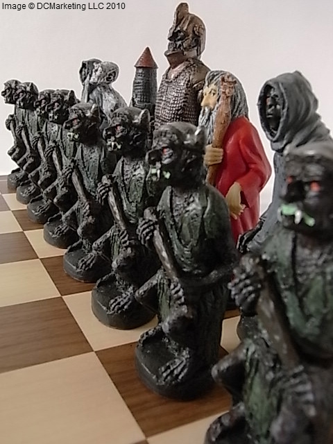 Lord of the Rings Hand Painted Theme Chess Set